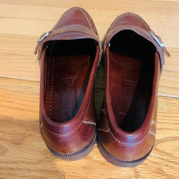 Cole Haan Mens Burgundy Cognac Leather Loafers Size US 10.5 M - Picture 12 of 14